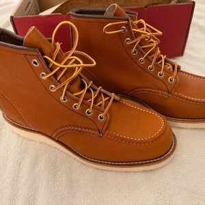 NIB Red Wing 875 Classic Moc Toe Boots 8 D 8D Oro Leather - Redwing Heritage USA